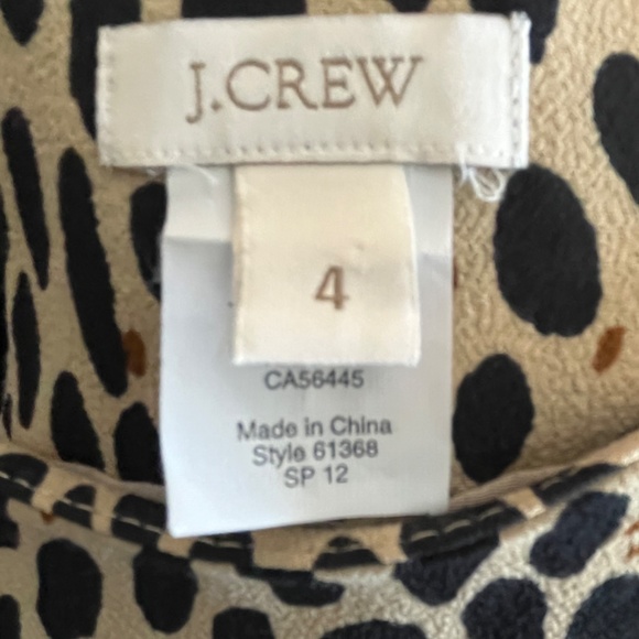 J Crew size 4 animal print dress - Picture 9 of 9